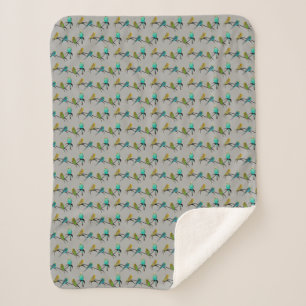 Budgie Frenzies Sherpa-Decke (Grau) Sherpadecke