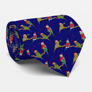 Budgie Frenzy Krawatte (Marine)