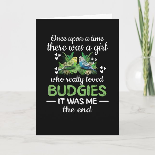 Budgie Girl Gifts Budgie Lover Parakeet Budgerigar Karte (Vorderseite)