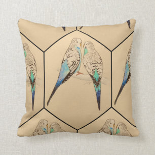 Budgie Kissen-Wasserfarbe Kissen