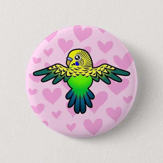 Budgie Liebe Button (Vorderseite)