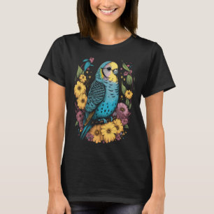 Budgie Mama Blume Budgerigar Parakeet Bird Mother T-Shirt