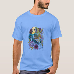 Budgie-Mutter-Blume Wellensittich Sittich Vogel Fa T-Shirt