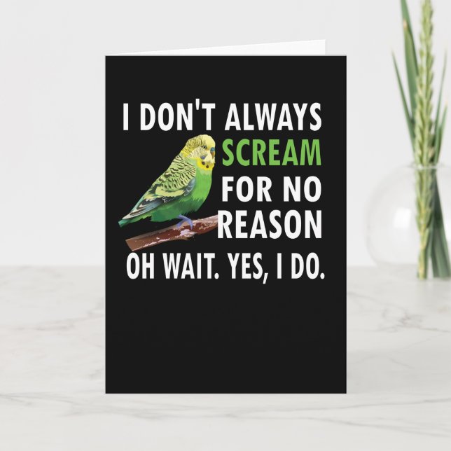 Budgie Owner Budgie Lover Parakeet Bird Budgerigar Karte (Vorderseite)