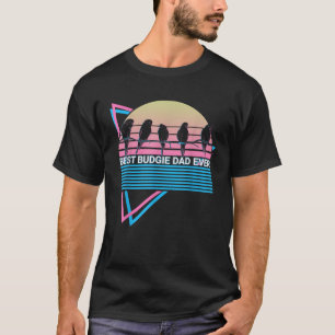 Budgie Parakeet Retro Best Budgie Vater je T-Shirt