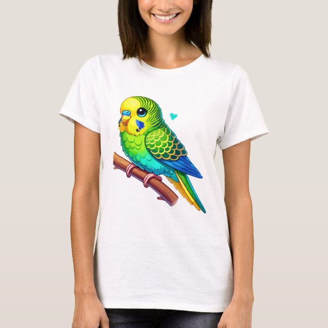 Budgie Parakeet T-Shirt (Vorderseite)