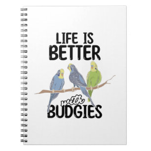 Budgie Pet Bird Birds Animals Budgies Geschenkid Notizblock