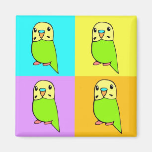 Budgie Pop-Art Magnet