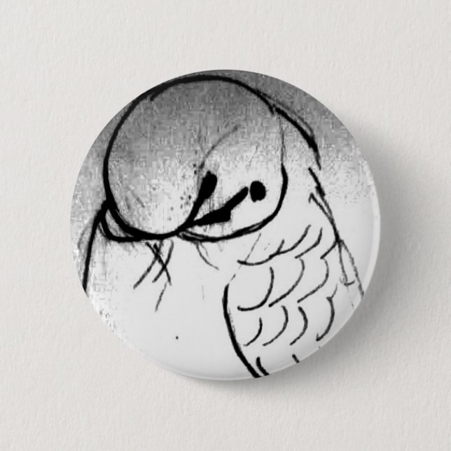Budgie Porträt Button (Vorderseite)