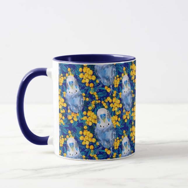 Budgie und Wattle Pattern Tasse (Links)