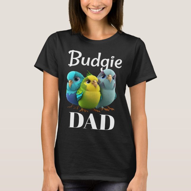 Budgie Vater Budgerigar Parakeet Bird Pullover Hoo (Vorderseite)