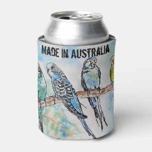 Budgie Watercolor Bird Niedlich aus Australien Dosenkühler