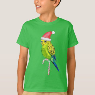 Budgie Weihnachtsstil T-Shirt