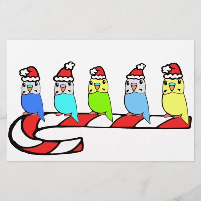 Budgien - Weihnachten (Vorderseite)