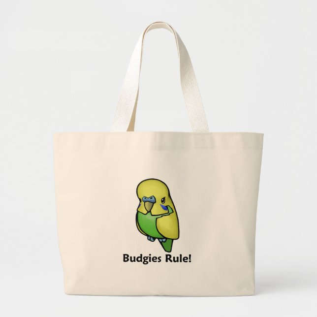 Budgies Regel! Jumbo Stoffbeutel (Vorne)