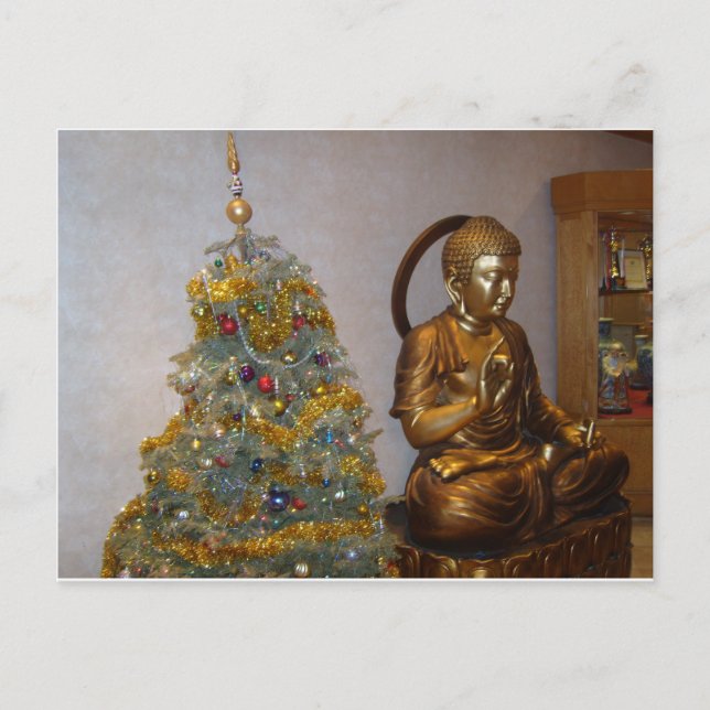 Budha Xmas Feiertagspostkarte (Vorderseite)