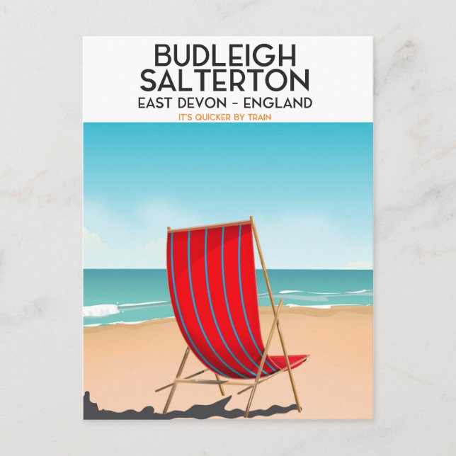 Budleigh Salterton , devon, travel poster Postkarte (Vorderseite)