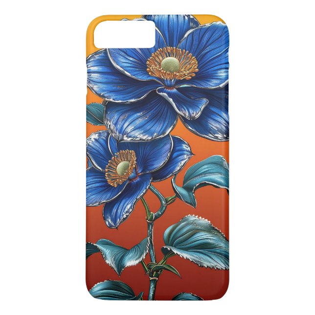 Bue Blume Case-Mate iPhone Hülle (Rückseite)