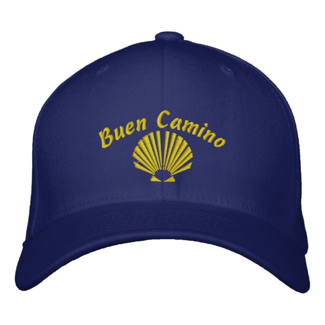 Bue Camino Pilgrims Bestickte Baseballkappe (Vorderseite)