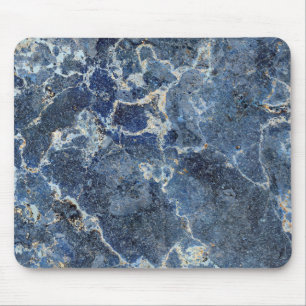 Bue Gray Black Marble & Beige Veins Mousepad