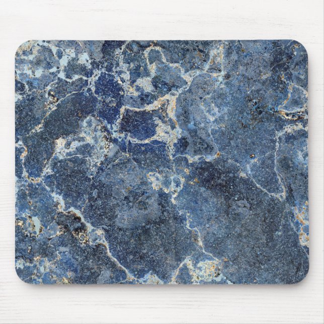 Bue Gray Black Marble & Beige Veins Mousepad (Vorne)