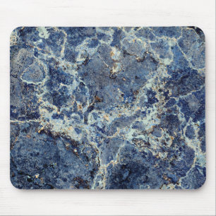 Bue Gray Black Marble & Beige Veins Mousepad
