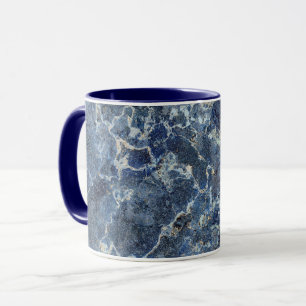 Bue Gray Black Marble & Beige Veins Tasse