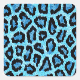 Bue Trendy Leopard Pattern Quadratischer Aufkleber
