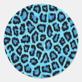Bue Trendy Leopard Pattern Runder Aufkleber