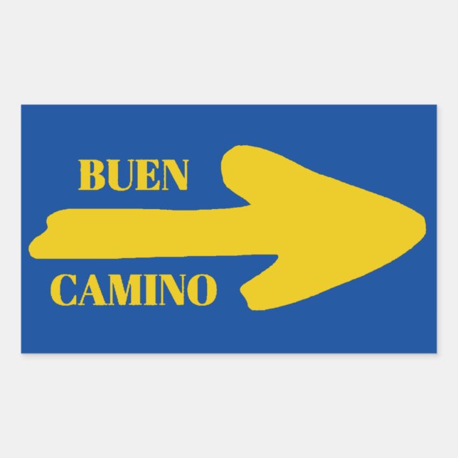 Buen camino Arrow Rechteckiger Aufkleber (Vorderseite)