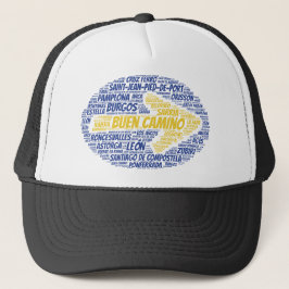Buen Camino Word Art Truckerkappe
