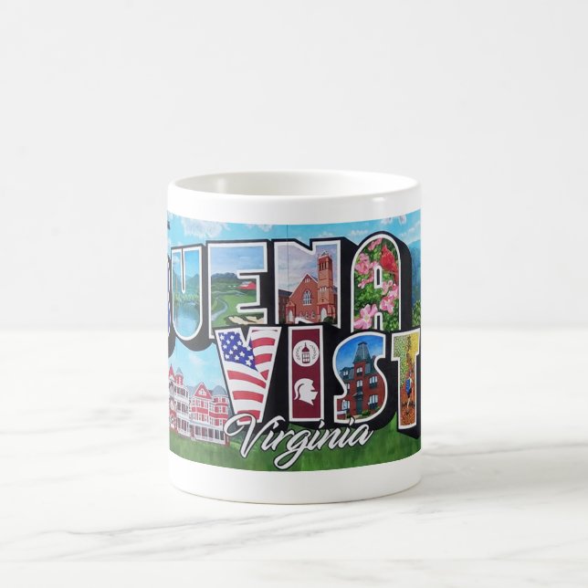 Buena Vista, VA - A Sip of Home Mural  Kaffeetasse (Mittel)