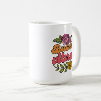 Buenas Vibras | Gute-Laune-Spanisch-Zitat-Aufklebe Kaffeetasse