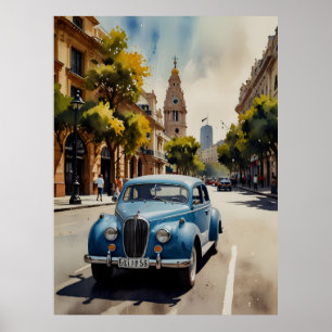 Buenos Aires Aquarellkunst Poster