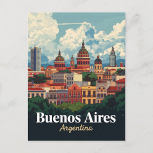 Buenos Aires Architekturkuppeln Postkarte
