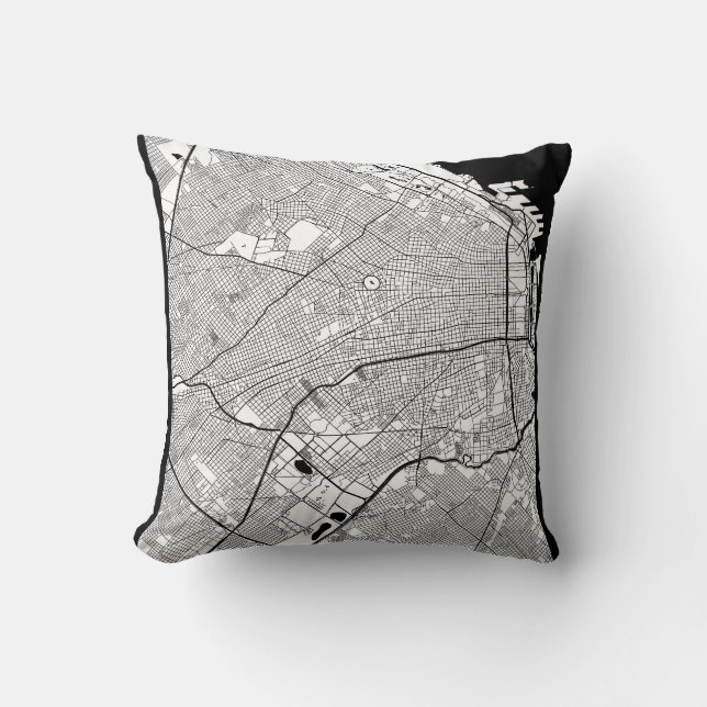 Buenos Aires Argentina Map Kissen (Vorderseite)