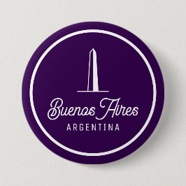 Buenos Aires Argentina Retro Elegant Simple Button