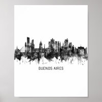 Buenos Aires Argentina Skyline BW