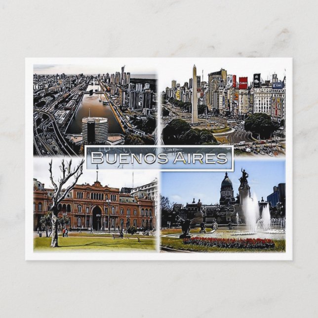 Buenos Aires - Argentinien - Mosaik - Postkarte (Vorderseite)