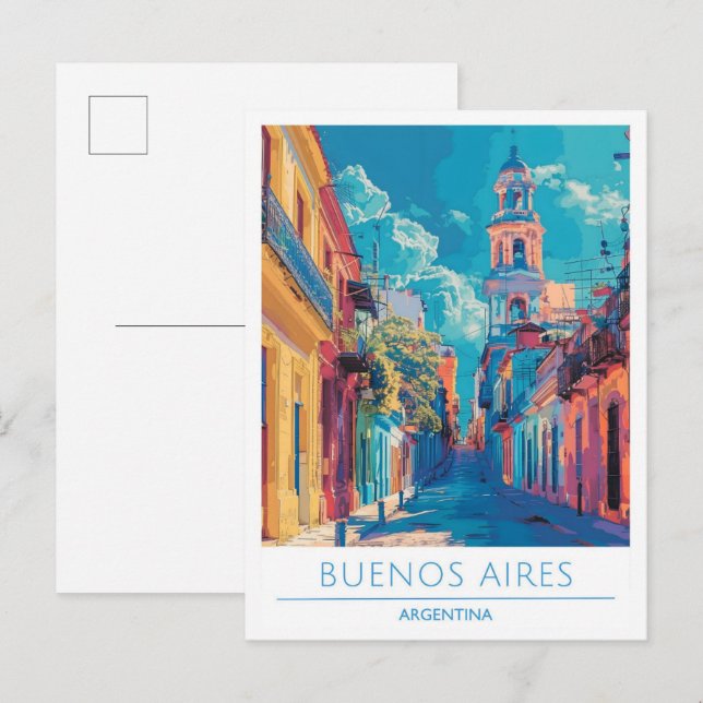 Buenos Aires Argentinien Postkarte (Vorne/Hinten)