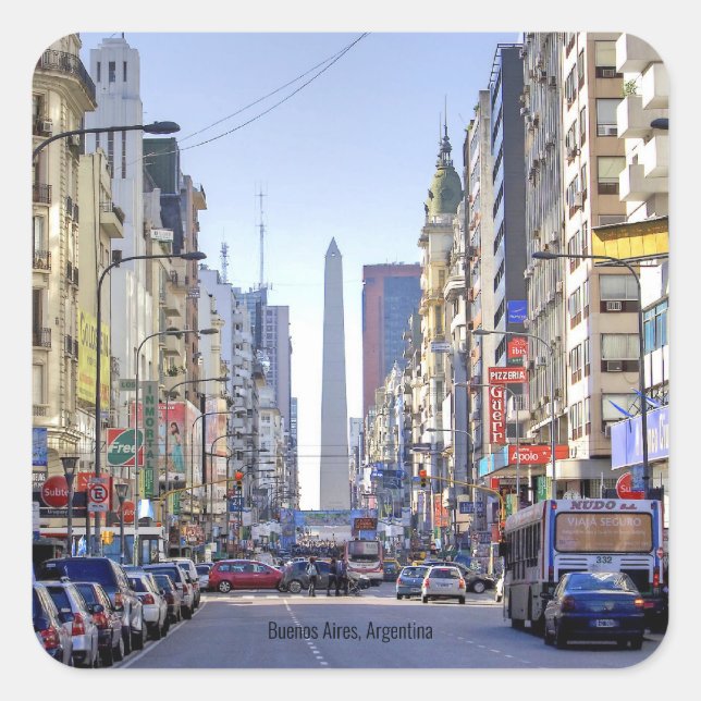 Buenos Aires, Argentinien Quadratischer Aufkleber (Vorderseite)