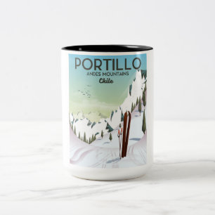 Buenos Aires, Argentinien Reiseplakat Zweifarbige Tasse
