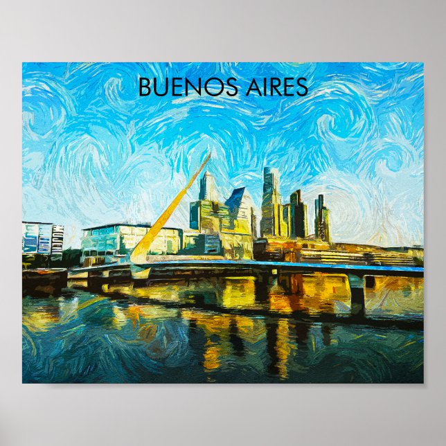 Buenos Aires Argentinien - Tyscape Poster (Vorne)