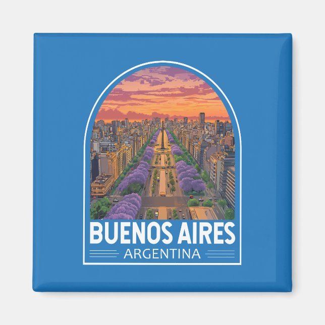 Buenos Aires Argentinien Vintag Magnet (Vorne)