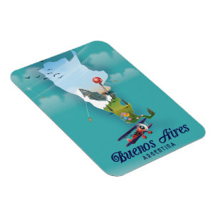 Buenos Aires, Argentiniens Reiseplakat Magnet