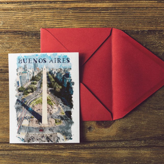 Buenos Aires Argentiniens Skyline-Abbildung Postkarte (buenos aires cityscape postcard)