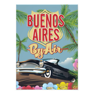 Buenos Aires, Argentiniens Urlaubsposter Fotodruck