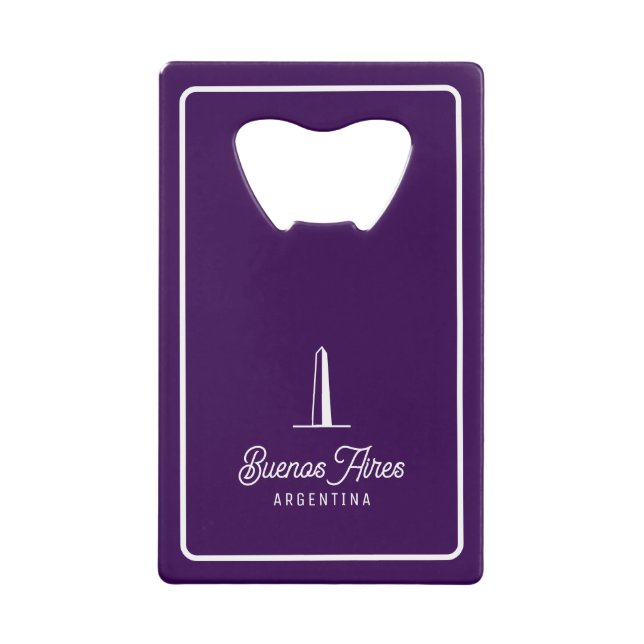 Buenos Aires City Elegant Minimal Retro Geldbeutel Flaschenöffner (Vorderseite)