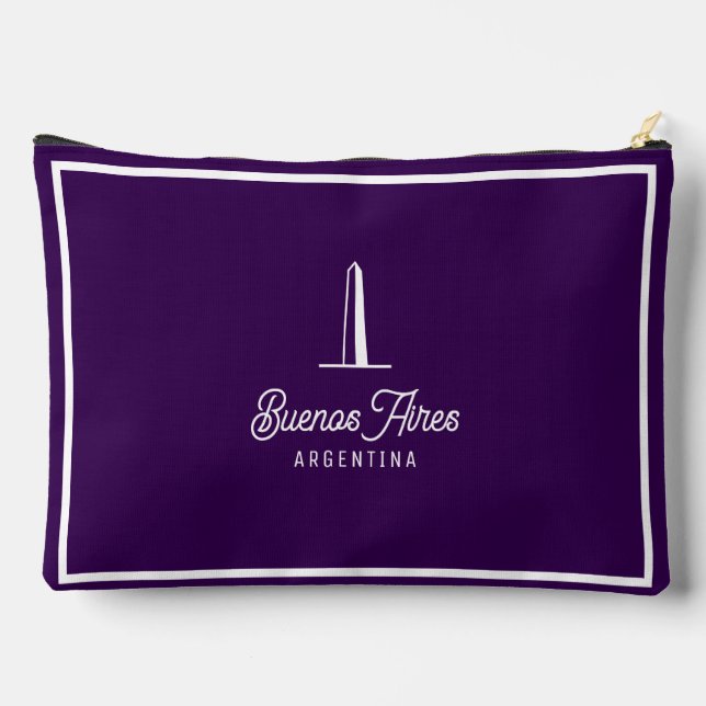 Buenos Aires Elegant Minimal Retro Zubehörtasche (Rückseite)