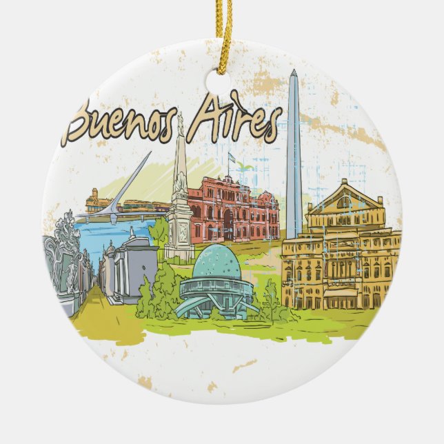 Buenos Aires Keramik Ornament (Vorne)